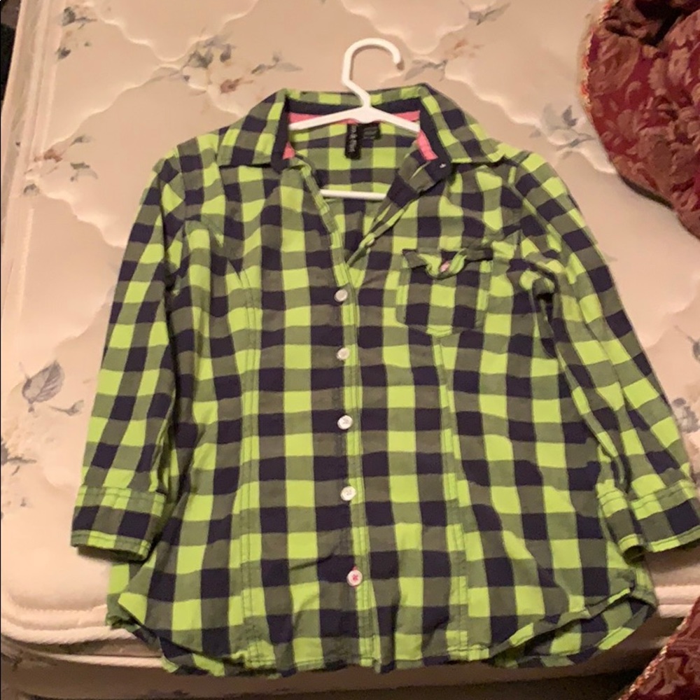 Green and black flannel